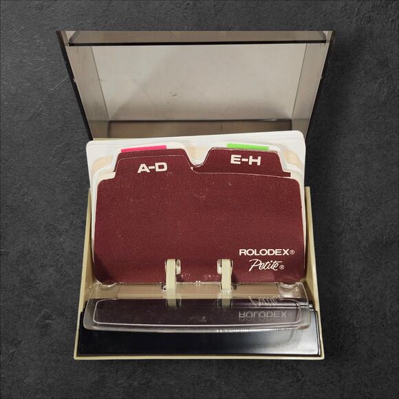 Vintage Rolodex Petite S-300C Covered Card File w/ A–Z Tabs & Blank Cards USA - Picture 9 of 16